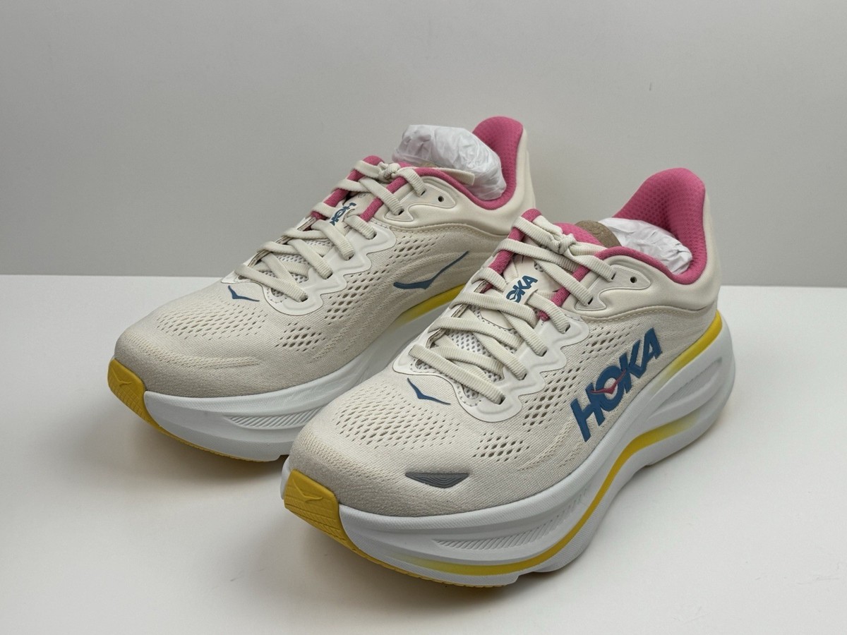 Hoka One One Bondi 9 Running Shoes Women's Sz 12 Alabaster Birch