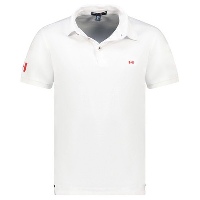 Canadian Peak KARSEAK Herren Weiß Polo Alltag Freizeit (RBMSZ1394H/CP-BLANC)
