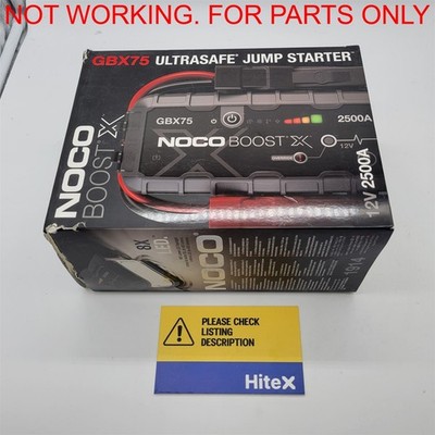 NOCO Boost X GBX75: 2500A UltraSafe Jump Starter   12V [GBX75] -NOT WORKING-