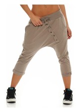 Damen Sweathose kurz mit Knopfleiste Freizeit...