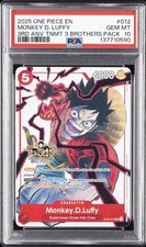 2025 ONE PIECE 3RD ANV TOURNAMENT 3 BROTHERS PACK #012 MONKEY D. LUFFY PSA 10