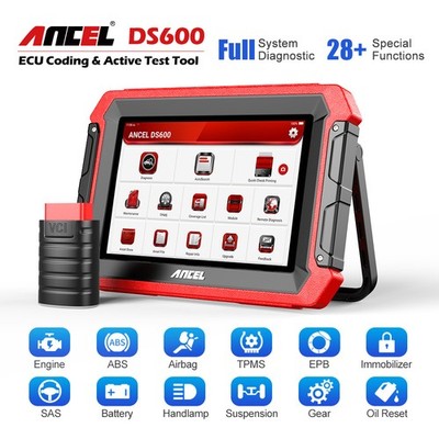 ANCEL DS600 Bidirectional All System Diagnostic Tool Car OBD2 Scanner Key Coding