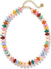 Chunky Colorful Beaded Necklaces for Women Big Bead Boho Choker Necklace Trendy