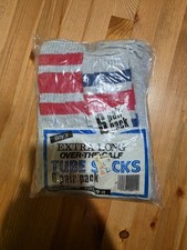 Vintage Boys Tube Socks 9-11 Gray with 3 Stripes 6 pack 80's