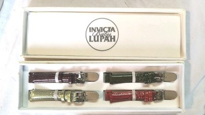 Invicta Baby Lupah Women's Multi-Color Crocodile Embossed Watch Band Strap Set