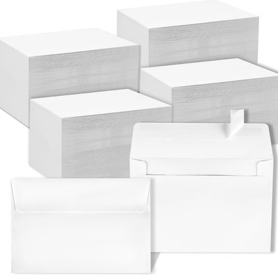 1000 Pcs A4 Envelopes with Self Adhesive 4.25x6.25 In White Invitation Envelo...