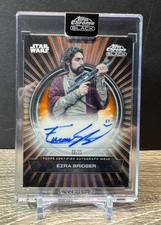 2024 Topps Chrome Black Star Wars Ezra Bridger Eman Esfandi Orange Auto 6/25 SSP