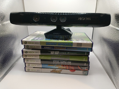 xbox kinect 360 Bundle..Includes Sensor And 7 Games. All Cib Except Joy Ride