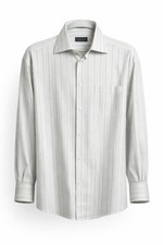 Canali Shirt Mens 17.5/44 Made In Italy Button Down Luxury Cotton Pinstripe