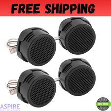 2 Pair 1 inch Car Tweeters 1000W Black Super High Frequency Micro Dome Piezo
