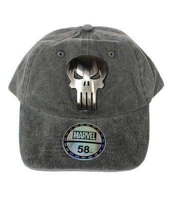 The Punisher Baseball Cap Grungy Skull Logo Marvel Comics Basecap Kappe Mütze
