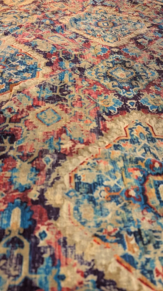 Anthropologie Soft Texture Queen Size Comforter Turkish Boho Ikat Colorful VGUC - Image 2 of 4