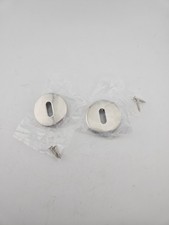 Round Keyhole Escutcheon Covers 52mm Polished Stainless Steel Door Lock 2 Pack