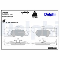 Delphi Bremsbelagsatz Scheibenbremse LP1315 FüR Ford Focus Daw Dfw Dbw Dnw 1 16V