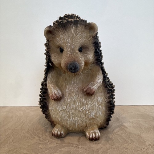 Resin Hedgehog Figurine Collectible Sculpture Brown Decorative Animal Ornament