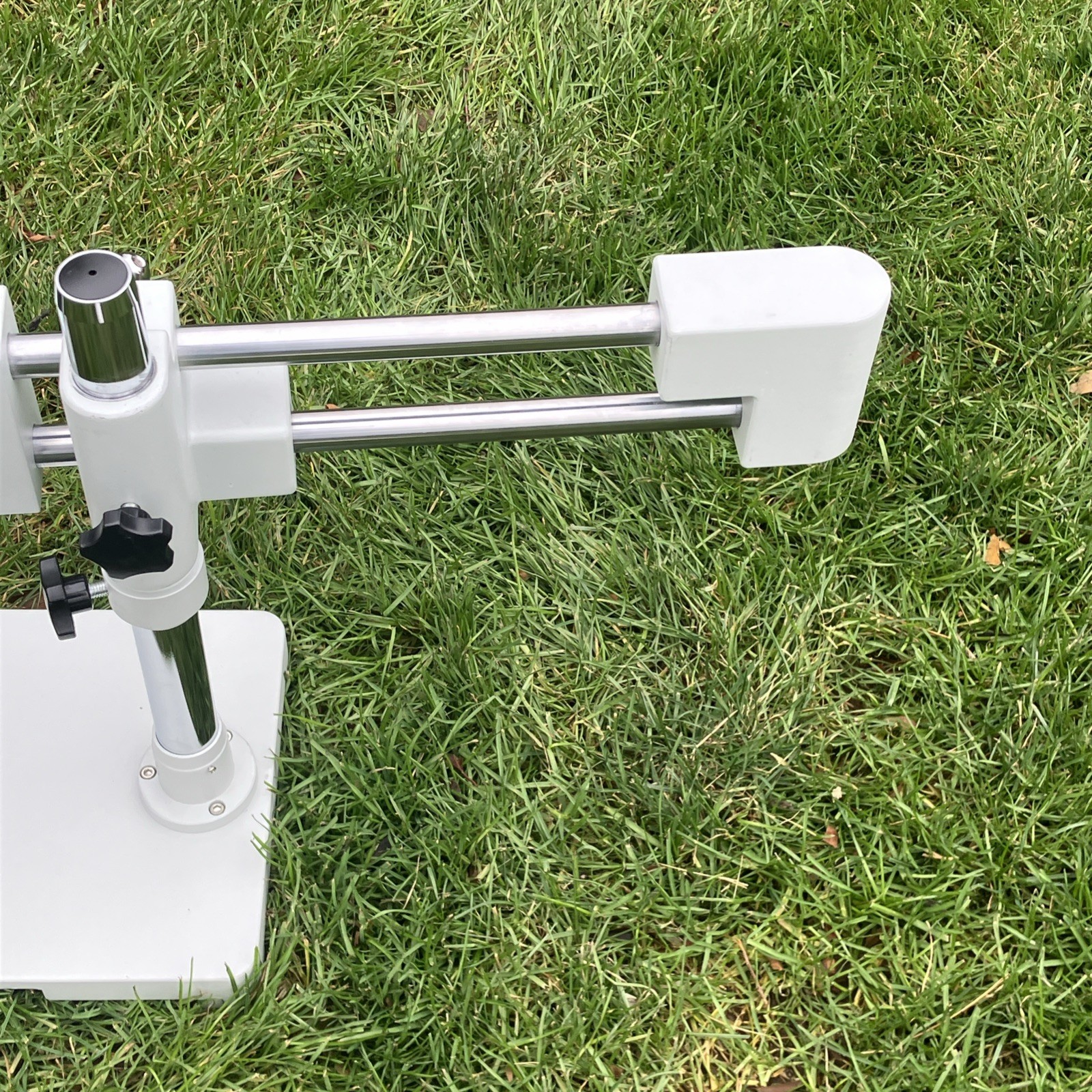 Heavy Duty Double Arm Amscope Stereo Microscope Boom Stand 76mm - 20 LB Base