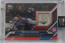 Pete Crow-Armstrong CUBS 2024 TOPPS NOW HOME RUN GAME-USED BASE RED 6/10 583E RC