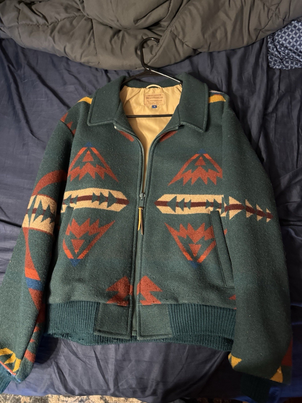 Pendleton Aztec Wool Jacket Vintage, Size Medium,… - image 1