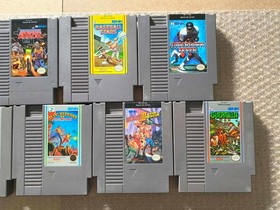 LOT OF 9 SNK NES Games (Ikari III Touchdown Athena Mechanized) - CARTS ONLY