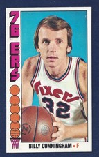 SHARP 1976 TOPPS BASKETBALL #93 BILLY CUNNINGHAM HOF  .99 SHIPPING 76-375