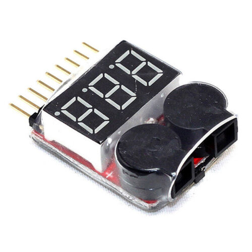 1-8S Buzzer Lipo Alarm Warner Schutz Checker Voltage LED Pieper Buzzer I6B8 - Bild 6 von 12