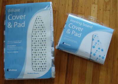 (2) IRONING BOARD COVERS & PADS BY WHITMOR ~ NEW IN PACKAGE 52'' to 54''