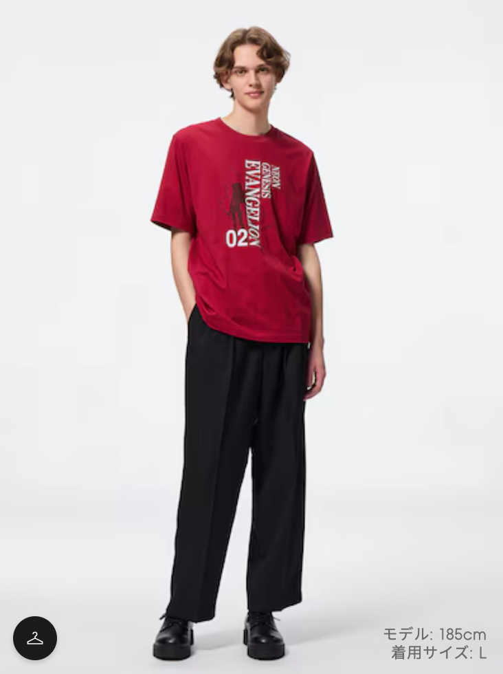 EVANGELION x GU Limited Asuka Red T-Shirt Japan Exclusive