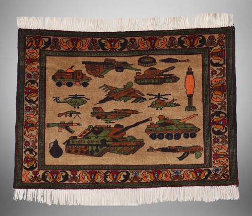 93x65 cm Afghan Warrug Kriegteppich Handgeknüpf Teppich Rug Afghanistan PK/115 - Picture 4 of 13
