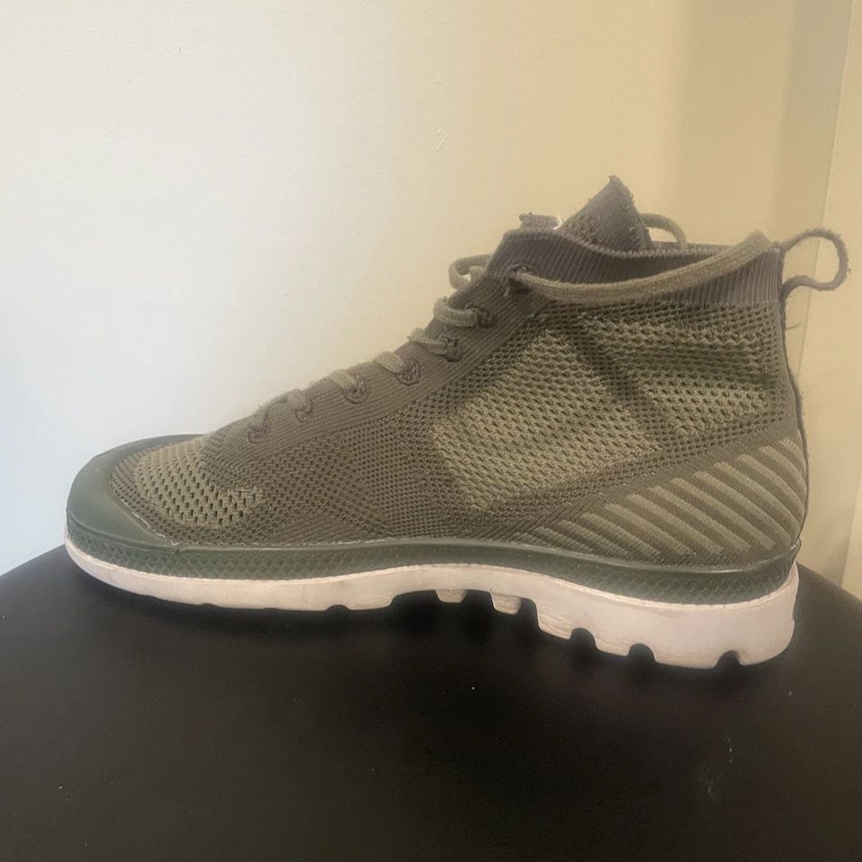 Bota alta tejida Palladium Pampa Hi Lite K para mujer encaje verde militar 10,5 Foto 3 de 4