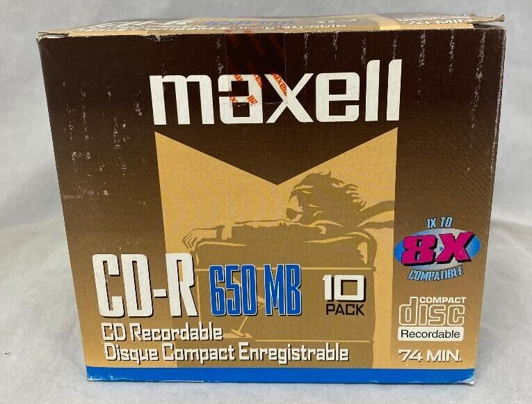 Writable Cds For Burning 1 Maxell CD-R Recordable 650 MB 74
