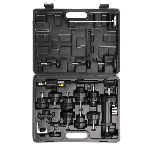 18PC Auto Radiator Pressure Cooling Leak Tester Kit Cap Pump - Foto 8