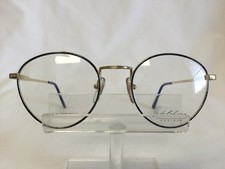 Vintage Wilshire Designs WD1402 Eyeglasses Sunglasse Round Blue Gold Metal Hippy