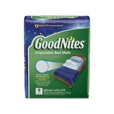 Disposable NightTime Protection Bed Mats For Bedwetting Absorbent 2.4x2.8 ft 9Ct