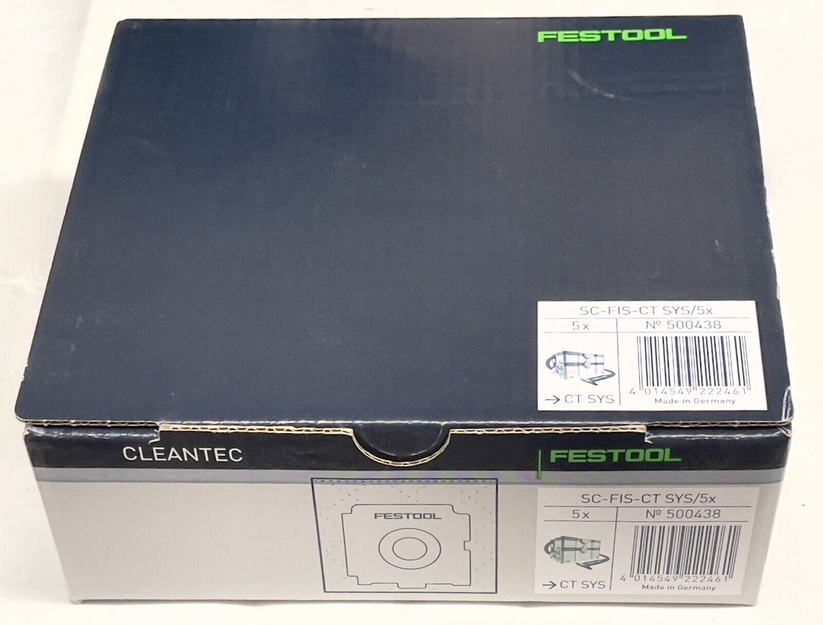 Festool Cleantec Filter Bag SC-FIS-CT SYS # 500438 Pack of 5 Festool Cleantec Filter Bag SC-FIS-CT SYS # 500438 Pack of 5