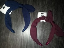 2 Justice knot HEADBAND new navy  burgundy