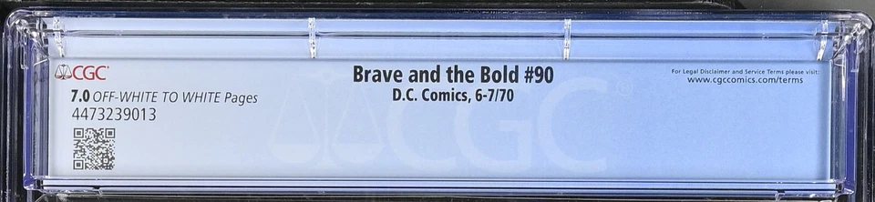 BRAVE AND THE BOLD 90 CGC 7.0 NEAL ADAMS BATMAN DEATH ADAM STRANGE CPR CANDIDATE - Image 4 of 4