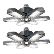 2Pack LED Garage Light 600W 900000LM Deformable Bright Shop Ceiling Bulb Lamps