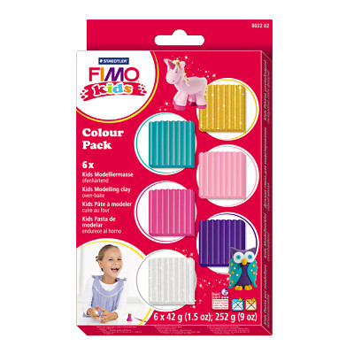 FIMO  Kinder Modellierton (Ofenbacken) Farbpackung ''''Girlie'''' (je 6 Stck./42g)
