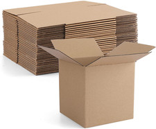 4X4X4" Cardboard Box Mailers 25 Pack Brown Cube Corrugated Small Shipping Boxes