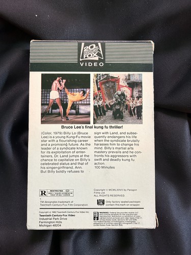 GAME OF DEATH BRUCE LEE VHS CBS/FOX VIDEO IN WIDE BOX WITH DRAWER PLAY TESTED - Picture 3 of 11