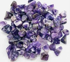  Amethyst Chevron tumbled chips 1 oz