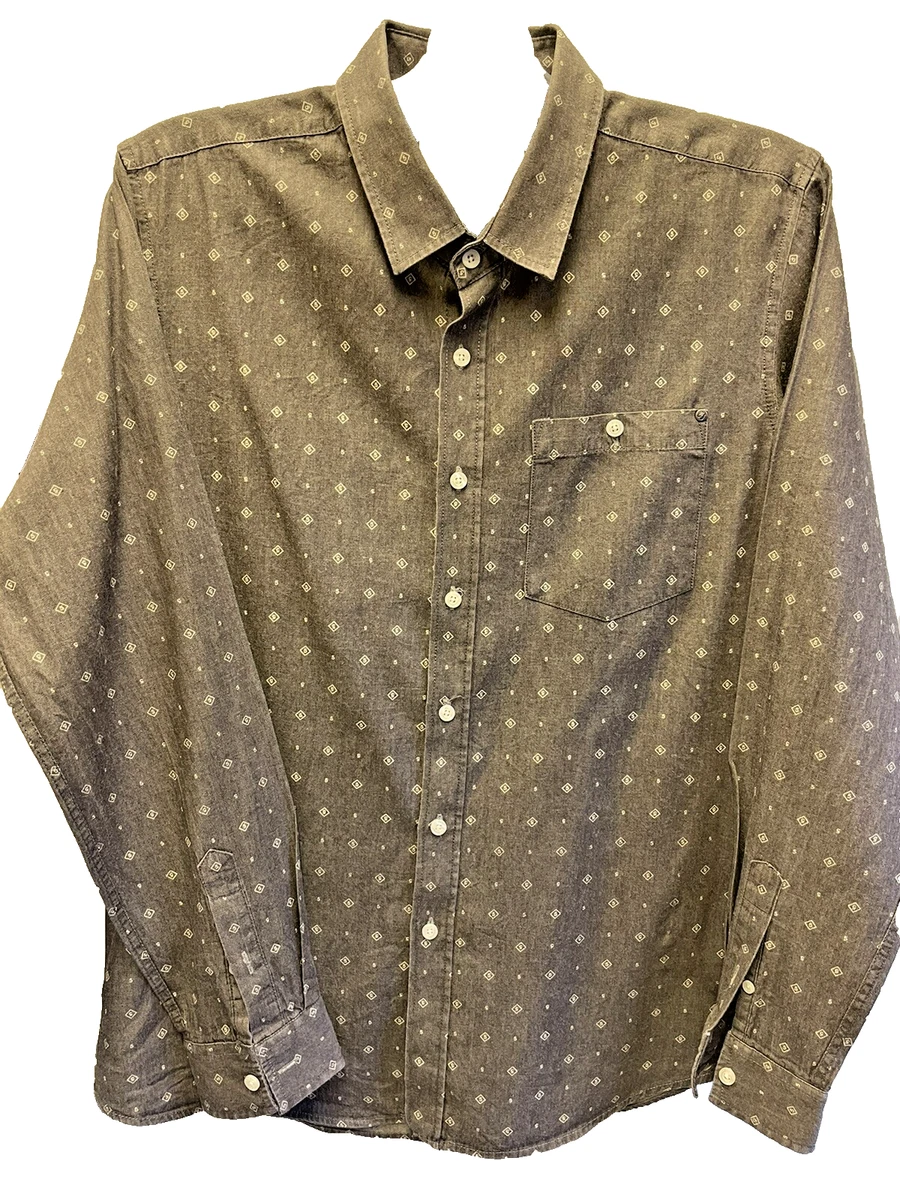 Chemise Homme STEADY Motif Crosshatch - Taille XL - Noir - Broderie - Neuf Avec étiquettes