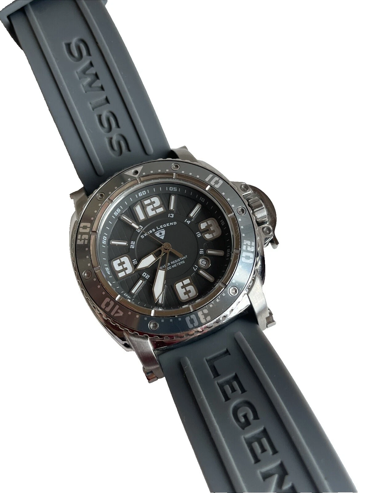 Caja de Plata Silicona Swiss Legend Relojes de pulsera