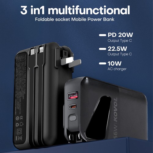 Powerbank 100000mah 66W Przenośna zewnętrzna bateria USB-C Ładowarka do wszystkich telefonów komórkowych - Zdjęcie 3 z 17