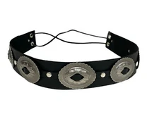 Conch Wide Hat Band for Cowboy Hat Steampunk Leather Slash Thrash Metal 70's 