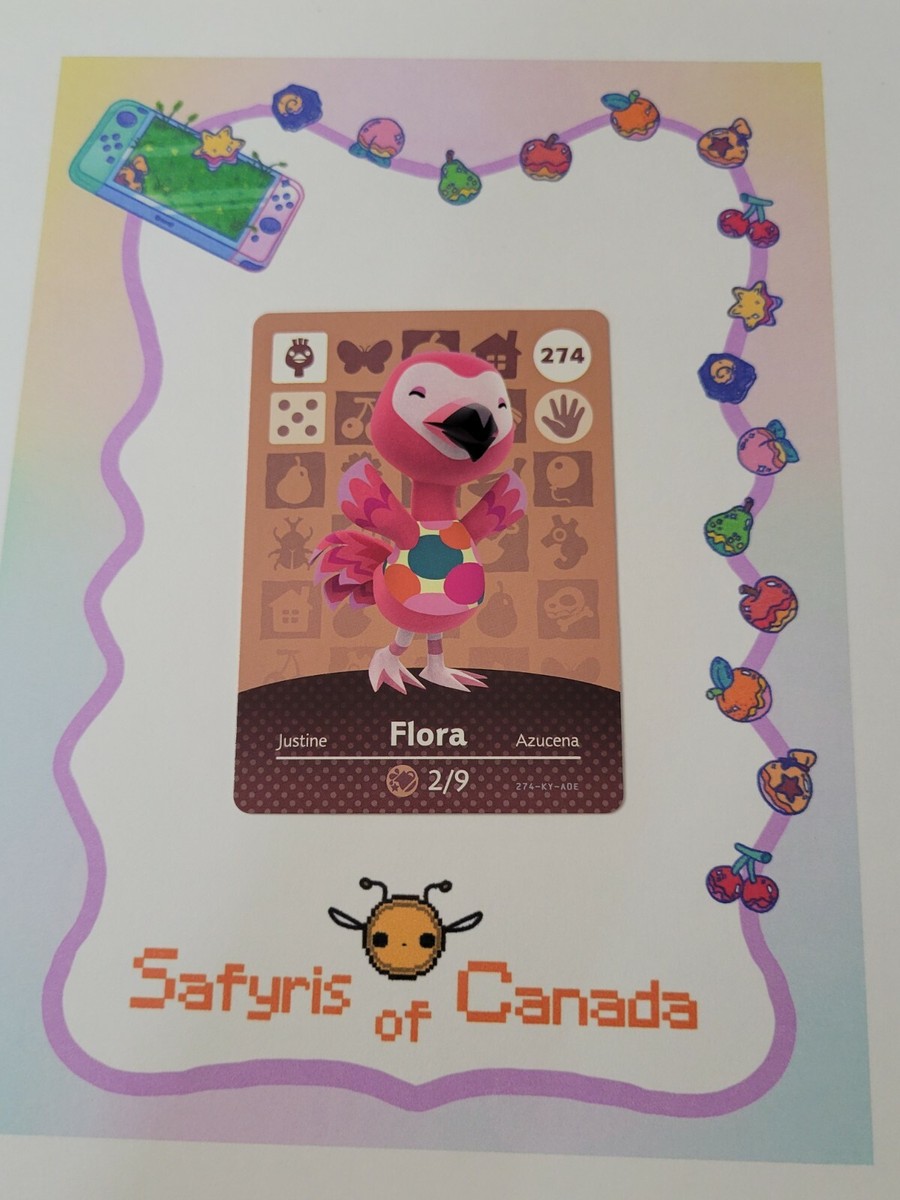 Amiibo Flora #274 Carta Animal Crossing - Autentica, Mai Scannerizzata, Perfetta Per Il Gioco Amiibo Flora Animal Crossing