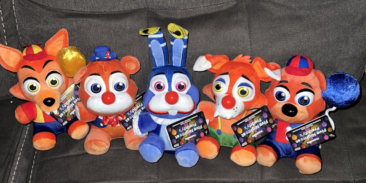 4 Pcs Peluches, Peluches Jouets, Fnaf Party Supplies 7.1 « Cadeau  d'anniversaire Poupées Jouets Pour Enfants