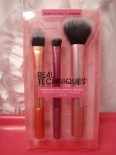 Real Techniques Brush Set For Face - Eyes & Cheeks 01430 NIB + Free Ship & 🎁