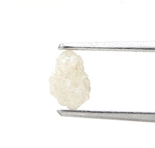 Uncut Rough Diamond 0.71TCW Yellowish White Sparkling Antique Shape for Pendant
