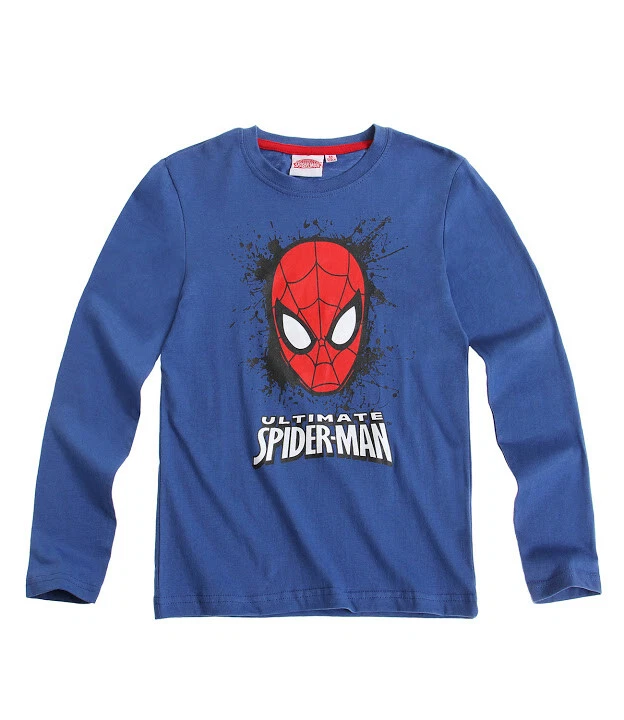 Spiderman Spiederman Spider-Man Langarmshirt T-Shirt Shirt langarm blau - Bild 1 von 1